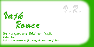 vajk romer business card